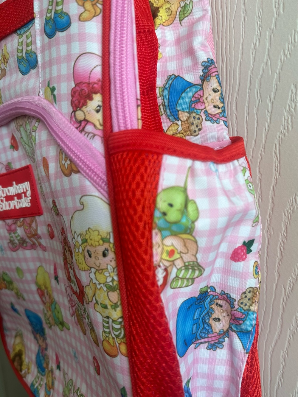Strawberry Shortcake Backpack Pink Character friends 17” New - Picture 3 of 5
